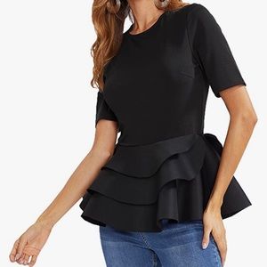 Adorable ruffle bottom top